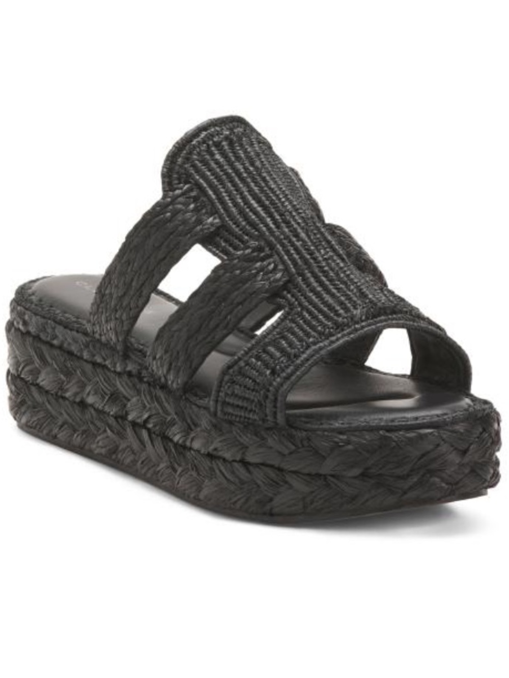 CLERGERIE PARIS braided slide on platform sandals